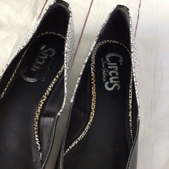 Circus by Sam Edelman Women's Flats Ellissa Pointed Toe Shoes Black/White Sz 8M - Picture 5 of 12